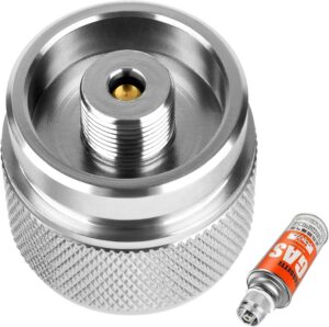 Adiwo Gas Tank Refill Adapter, Portable Outdoor Gas Tank Refill Adapter, Spiral Valve Adapter, Outdoor Portable Air Pressure Valve Charging Valve, Multi-Function Camping Tank Exhaust Valve