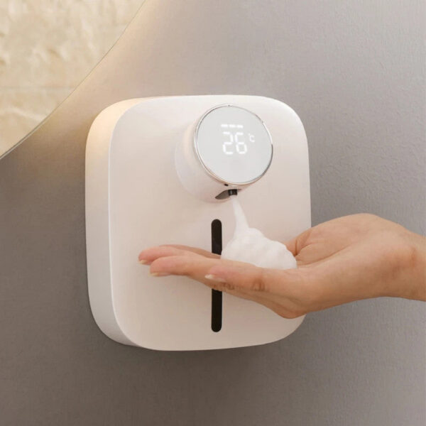 New Soap Dispenser Automatic Wall-mounted Rechargeable Temperature Display Liquid Foam Dispensers Hand Sanitizer hine