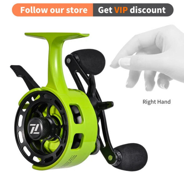 LEOFISHING CNC Ice Fishing Wheel Winter Quick Release Reel 3+1 Metal Spool Coil Smooth Lure Fish Equipment Accessories