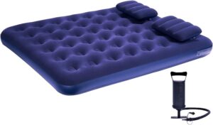 2d85c3e78ffe836a DIMAR GARDEN Queen Size Camping Air Mattress Inflatable Bed with Pillow,Include Hand Pump