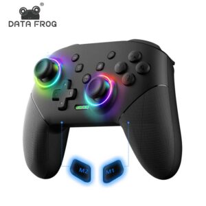 2d8fb3bd028d035f DATA FROG Wireless Controller For Nintendo Switch OLED/Lite Console Pro Gamepad with 1000Mah Battery Programmable Turbo Function