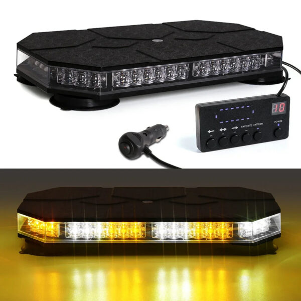 2d94ea0a946ecdfc Car Warning Lamp 42 LED Roof Top Strobe With Controller For Truck Ambulance Snow Plow Magnetic Mount Emergency Safety Lights