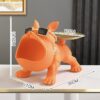 2d976f40c23702fd VIKAMA Bulldog Storage Ornaments Entrance Door Key Candy Tray Nordic Style Personalized Home Decor