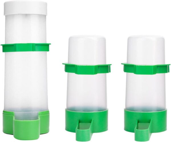 2d9bd1c1f4dc76a9 Bird Feeder, Bird Water Dispenser for Cage, XISTEST 2PCS Automatic Bird Water Feeder with 1PCS Food Feeder for Cage Pet Parrot Budgie Lovebirds Cockatiel Automatic Bird Feeder (2pcs 60ml + 1pcs 150ml)