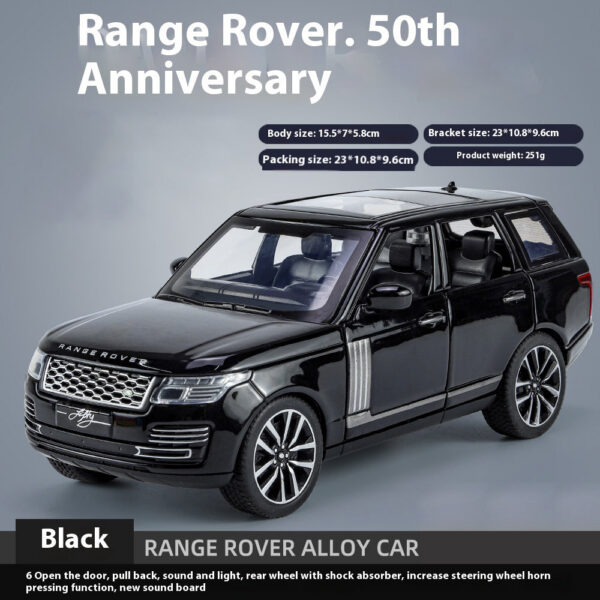 1:32 Land Range Rover 50th Anniversary Off Road SUV Vehicle Alloy Diecast Car Model Computer Desktop Decoration Gift Boys