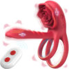 2da232f9f9c17439 Rose Ring Vibrator Powerful Sleeve Sucking Stimulator G-spot Female Nipple Clitoral Massager Sex Toy for Couple