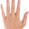 ATTAGEMS Rose Gold Plated Diamond Pass Test Round Excellent Cut Total 0.27 CT Moissanite Ring for Girls tail Jewelry