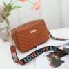Rilibegan Embroidered Camera PU Material Casual Small Square Versatile Single Bag Printed Shoulder Strap