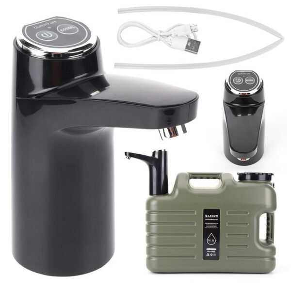 2db476cd139fdd67 11L Outdoor Bin Large Capacity Camping Buckle with Faucet &USB Rechargeable Electric Pump Water Tank Dispenser