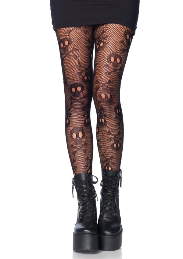 2dbab40df50d4c60 Leg Avenue womens Skull Fishnet TightsCostume Hosiery