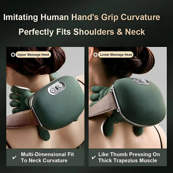 2dc0df8bf3121854 2025 Bionic Neck Shoulder Massager N7 Kneading Massager Shawl 3-Level Modes Neck Cervical Waist Leg Body Muscles Massage Pillow