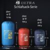 Litume Kompakter Schlafsack 20°C-10°C, 1.6 lbs, Leichter Tragbarer Kombinierbarer Schlafsack für Erwachsene, Rucksackreisen, Camping, Wandern, Reisen, 3 Jahreszeiten, Samtgefüttert