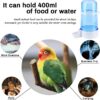 2dd527f8d28a4294 Pet Feeder Automatic,Bird Hamster Small Animal Feeder, Automatic Feeding Device Dispenser for Hamster Bird Pigeon Parrots Mini Hedgehog with Holder (5.90x2.83x6.10in)