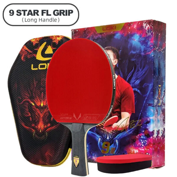 2de462212b3b1e59 LOKI DRAGON Series Table Tennis Racket Professional Offensive Ping Pong Racket Paddle Bat 5 Wood 2 Carbon 6/7/8/9/10 Stars
