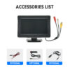 BINWEI 4.3 Inch Car Monitor Easy To Install High-definition Reversing Image Universal hine Screen Display for Camera