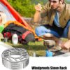 In der Camping-Windschutzscheibe – Herdbauernhof im Freien, Lagerfeuer-Windblock | Tragbarer Edelstahl-Windschutzscheibenring, hitzebeständiges Schild zum Stechen und Kochen