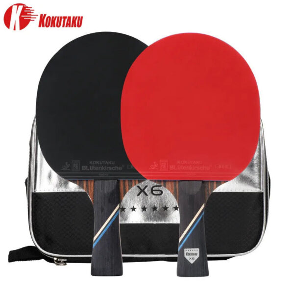 2e000b66974cfa26 KOKUTAKU ITTF professional 4/5/6 Star ping pong racket Carbon table tennis racket bat paddle set pimples in rubber with bag