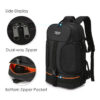 Large Capacity Outdoor DSLR Camera Backpack Waterproof Oxford Cloth 15.6 Inch Laptop Compatible with Canon Nikon