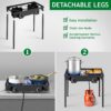 2e0a2e72bee481ba Outvita 150,000 BTU Portable Gas Camping Stove, Outdoor Propane Burner with 20psi Regulator, High Pressure Single Cooker Camp Cooking Home Brewing and Frying