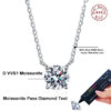 2e23577ae4d849c9 NeeTim 1-5 Carat Moissanite Pendant Necklace For Women Sterling Sier Sparkling Diamond Wedding Party Fine Jewelry Gifts