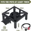 2e262062cacd10f2 Propane Burner,100,000 BTUs High Pressure Single Propane Stove with 4.1ft 0-20Psi Adjustable Hose with Regulator,Gas Stove for Outdoor Cooking, Turkey Fry, Seafood Boil