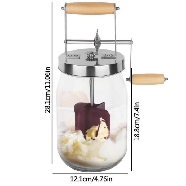 2e2bdc854befe3f2 Homemade Churner Manual Butter Maker Food Mixer Glass+silicone 1000ml/1500ml Stirring Tool Silicone Wheel Kitchen Gadgets