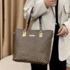 2e31b0415bad57d6 6pcs Tote Bag Boston Bag Clutch Purse Set, PU Leather Textured Shoulder Bag, Casual Versatile Commuter Bag