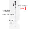 2e31ea67ae900caf 5-Section Outdoor Fold Trekking Pole Camping Portable Walking Hiking Stick For Nordic Elderly Telescopic Club Easy Put Into Bag