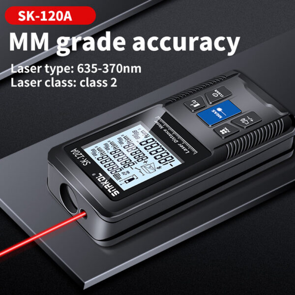 2e33efe60d5222c1 Intelligent Rangefinder Digital Laser Distance Meter with Single Continuous Volumes Area Pythagoras Measurement 70M-120M