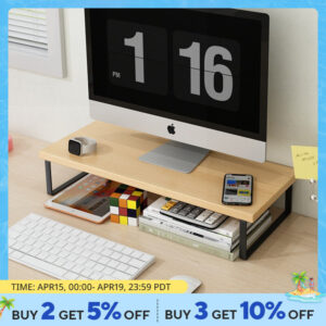 2e37abe8677ceddc Elevated Monitor Base Home Computer Desktop Creative Rack Office Storage Supplies