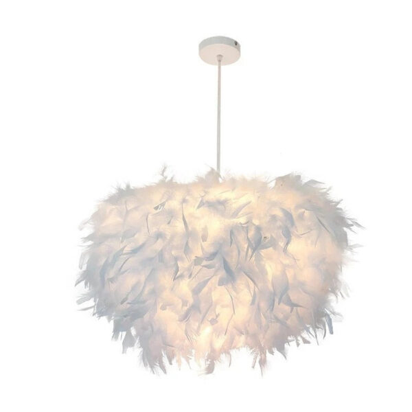 Mordern Pendant E27 Holder Fairy Hanging Lamp Goose Feather Bedroom Dining Room Loft Chandelier Ceig Light