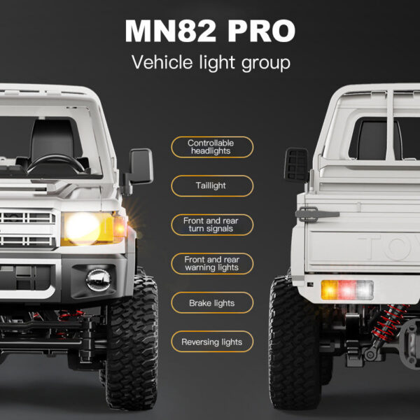ZWN 1:12 Full Scale RC CAR Upgraded MN82 PRO Controllable Headlights 2.4G 4WD Off-Road Car Pick Up Truck Toy for Kids Gifts