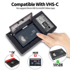 SVHS Camcorders JVC RCA Motorized VHS Not For MiniDV/Hi8 VHS-C Cassette Adapter