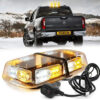 12" 36 LED 18 Watts Emergency Hazard Warning Security Roof Top Flash Strobe Mini Light Bar with Magnetic Mount, for Plow or Tow