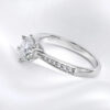 Smyoue Real 0.5-3CT Moissanite Wedding Ring for Women Sterling Sier Round Brilliant Diamond Solitaire Engagement Rings Gift