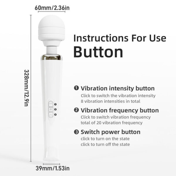 2e5dfe5cabbc20d0 Powerful Magic Wand Vibrator Women Big AV Body Massager G Spot Clitoris Stimulator USB Charging Adult Sex Toys for Woman