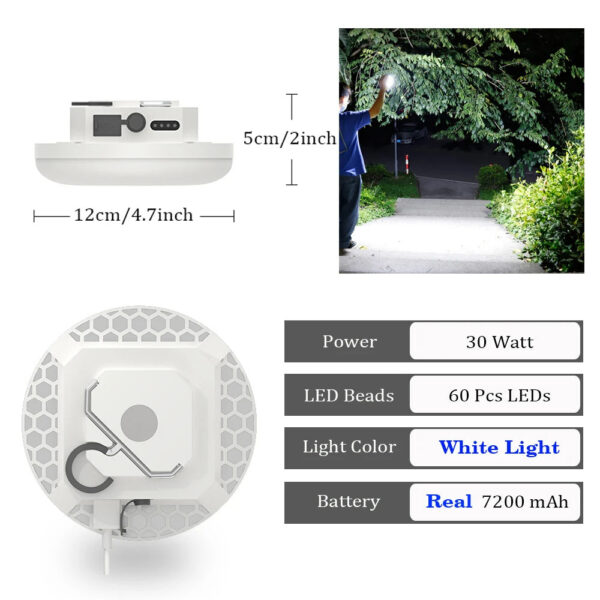 Portable Camping Lantern Rechargeable Strong Light Camping Lamp LED Bulb Emergency High Power Tent Lighting Flashlight Equipment