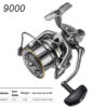 NHUE Big Spinning 8000 9000 10000 12000 14000 Drag 20KG Powerful Reel Saltwater Fresh Water Fishing Pesca