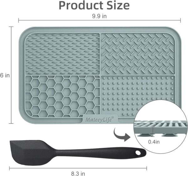 MateeyLife 3PCS Lick Mat for Dogs and Cats with Suction Cups, Dog Lick Mat for Anxiety Relief, Dog Toys to Keep Them Busy, Dog Enrichment Toys for Bathing, Cat Peanut Butter Lick Pad for Boredom