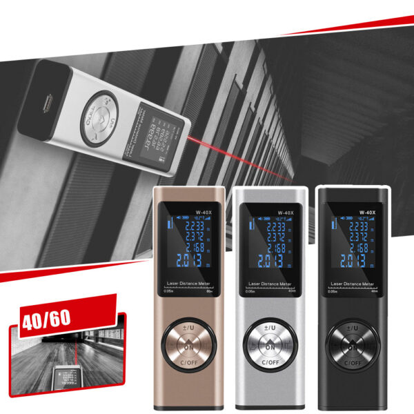 Mini Rangefinder Tape Digital Laser Distance Meter Angle Measure Range Finder Portable Construction Tool
