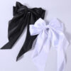 2Pcs/Set Elegant Bow Ribbon Women Fashion Solid Bowknot Satin Hairpin Barrettes Girls Ponytail Clip Hair Accessories
