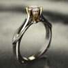 Pure Gold Ring for Women Natural Moissanit Rings with Gemstones Beautiful Jewelry Couples Wedding Accessories New Trend