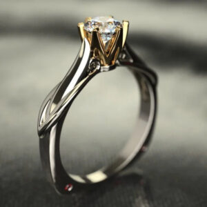 Pure Gold Ring for Women Natural Moissanit Rings with Gemstones Beautiful Jewelry Couples Wedding Accessories New Trend