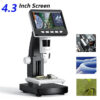 2eaedf25bb7ad467 1000X 4.3" LCD Digital 1080P Microsco 8 LED Lights USB Magnifier Soldering Repair Video Microscope for Coin