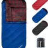 2eb8b660a8e13be3 KingCamp XXL Sleeping Bag for Adults 3-4 Season Large Wide Flannel Liner Single Warm Waterproof Lightweight for Camping Hiking Backpacking Outdoor with Compression Sack