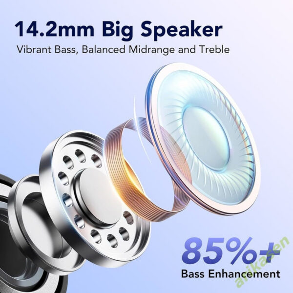 Wireless Bluetooth Earbuds Headphones 52 Hrs Playtime IPX7 Waterproof 4 Mic Call Noise Cancelg with LED Display Charging Case