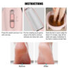 Electric Foot File Grinder Set Dead Skin Dry Callus Remover Rechargeable Feet Pedicure Tool with 2 Removable Roller Heads