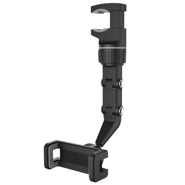Rearview Holder, 360° Rotatable and Retractable Car Phone Mount, Multifunctional Rear View Mirror Holder for All Ca