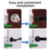 RAYKUBE BLE Fingerprint Door Digital Electronic Lock with Password/Key/IC Card/ Smartlife/ Tuya APP Unlock