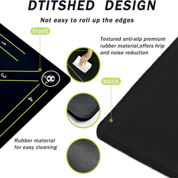 Non-Slip Soccer Footwork Silent Shock-Absorbing Training Mat Ball Control Mats Indoor Outdoor